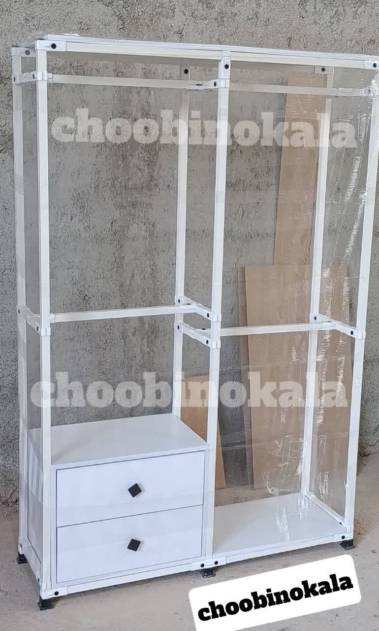 رگال چوبی سفید دوکشو